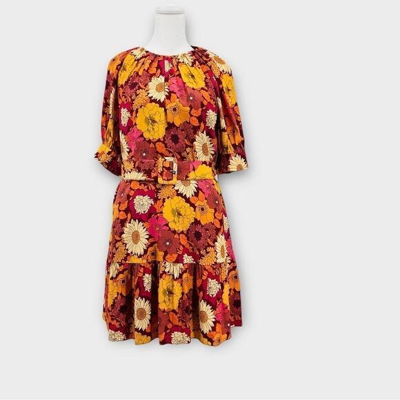 Ted Baker London Patti Floral Belted Mini Dress Women’s Size 3/US M - Picture 3 of 13